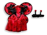 Koala Kids Girls 2 Piece Red/Black Ladybug Costume with Headband- 3/6 Months [並行輸入品]