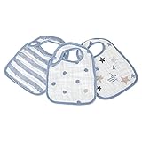 エイデンアンドアネイ ADEN+ANAIS スタイ 3枚セット スナップ付 モスリンコットン ビブ ロックスター（7112） NIBBLE SNAP BIBS rock star よだれかけ ベビー 