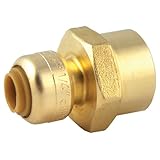 Sharkbite Brass Female Adapter (Push X Female Pipe)-1/4"X1/2"F COUPLING (並行輸入品)