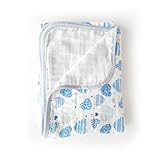 Miracle Baby（ミラクル ベビー）2重ガーゼおくるみ　2レイヤー ベビー スワドル モスリン ブランケット 厚みアップ　多機能 2 Layers Baby Swaddle Muslin Bl