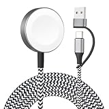 【2025新設計】POLINK 2in1 USB A+C for アップルウォッチ 充電器 Apple Watch 充電器 充電ケーブル ワイヤレス 充電機 マグネット式充電ケーブル 持ち運び便利 軽量 急速充電器 Apple Watch Series10/9/8/7/6/5/4/3/2/1/SE/Ultra 対応 USB-A＆C ブラック シルバー