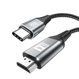 USB Type C HDMI 変換ケーブル 5M【4K@60Hz UHD映像出力】USB C HDMI 変換【単方向通信】タイプC to HDMIケーブル Thunderbolt 3/4 iPhone17/16/15 Pro Max Plus/Samsung Galaxy S25/S24/S23/S22/S21/MacBook Air/MacBook Pro/Galaxyなど対応(灰)