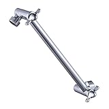 (10", Chrome) - KES All BRASS 25cm Adjustable Shower Arm with High Flow Universal Showering Componen