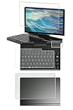 [4点セット(画面+天板+タッチパッド+キーボードカバー)] ClearView GPD Pocket 4 8.8インチ用 [安心の5大機能 衝撃吸収 ブルーライトカット] 液晶 保護 フィルム 反射防止 抗菌 気泡レス＋カーボン調 保護フィルム 日本製