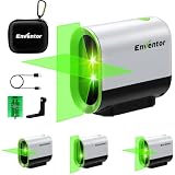 ENVENTOR レーザー墨出し器 レーザークラスII 360°回転可能な水平および垂直ポイント 2つのレーザー出射口 磁気サポート パルス機能 USB充電 充電式電池 IP54 プレゼント（グリーン）