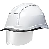 [ミドリ安全] ヘルメット 作業用 PC製 シールド面 通気孔付 SC-19 P CL V S RA3 α (αライナー) ホワイト/スモーク