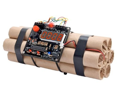 早起きしないと大爆発 ダイナマイト 目覚まし時計 制限時間内にタイマーを止めろ