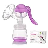 hotbestさく乳器 手動タイプ 搾乳器 母乳アシスト哺乳びん付き 防滑,150ML 母乳育児 産後