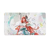 マウスパッド 大型 ゲーミングマウスパッド げんしん【ニィロウ】 プレイマット ゴム底 耐洗い表面 耐久性良い 大型サイズ キーボードパッド オフィス 周辺機器 デスクパッド パソコンマット 快適 プレンセント 40X75cm