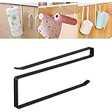 Kitchen Paper Towel Roll Holder, Cabinet Cupboard Under Shelf Storage Paper Towel Roll Holder Dispenser Napkins Storage Rack 