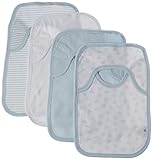 Burt's Bees Baby 4 Piece Organic Bibs, Sky Variety by Burt's Bees Baby