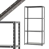 NB-1684 幅80×奥行40×高さ165cm 4段 ダークグレー 40㎏/段