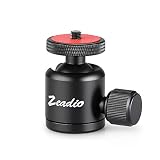 Zeadio 三脚ミニ雲台 LEDライト、モニター、ランプ三脚、カメラ、デジタル一眼レフ、一脚、スライダーなど用の360°回転可能な金属マウントアダプター