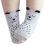 【SEBLES】ベビー ソックス 靴下 0〜3歳用 赤ちゃん 滑り止め 犬 ドッグ 女の子 男の子 グレー犬 Ｍ