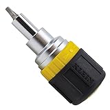 Klein Tool 32594 6-in-1 Ratcheting Stubby Screwdriver with Square Recess [並行輸入品]
