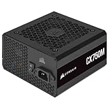 CORSAIR CX750M 80 Plus ブロンズ セミモジュラー 低ノイズ ATX 750 ワット 電源 - NA - ブラック