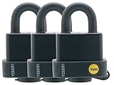 Yaleロックyaly220513pk 51 mm耐候南京錠(パックof 3 ) by Yaleロック