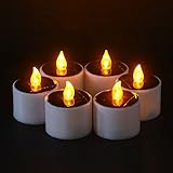 Kalorie ソーラーライト LED キャンドルライト 無煙蝋燭 安全 省エネ 電池不要 太陽発電 クリスマス パーティー プロポーズ 誕生日 お盆 飾り (3)