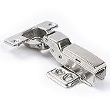 Atoplee 2pcs 35 mmフルオーバーレイCloseサテンニッケルキャビネットヒンジダンパー食器棚クローゼットドアハードウェアwith Screw
