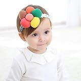 Everpert ベビーヘアバンド 髪飾り 髪留め カチューシャ 花 赤ちゃん 子供 キッズ 出産祝い 誕生日 プレゼント 女の子 ヘアアクセサリー かわいい