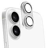 ZXZone for iPhone17 カメラフィルム アルミ合金製＋AR高透過率強化ガラス アイフォン 17 レンズ保護 カメラカバー レンズ保護 フィルム 防爆裂 ・耐衝撃・スクラッチ防止・露出オーバー防止・ケースに干涉なし (シルバー, iPhone 17)