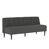 arne ソファ 三人掛け アームレス 日本製 完成品 Lunch 3×8 ファブリック ダークブラウン脚 グレー