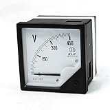 uxcell ボルトメーター　アナログ電圧計 ブラック　80mmパネル　パネルAC 450V電流範囲