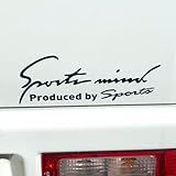 Ｓｐｏｒｔｓ ｍｉｎｄ 車 バイク ステッカー デカール シール 汎用 サイド ドレスアップ スポーツマインド sports mind 全8カラー 4サイズ (全文字ブラック, Lサイズ 30×10cm)