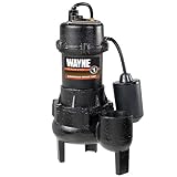 WAYNE RPP50 Cast Iron Sewage Pump With Piggy Back Tether Float Switch [並行輸入品]