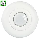 Enerlites MPC-52V PIR Ceiling Mount Sensor, Passive Infared Motion Occupancy Detecting, 360° FOV - W