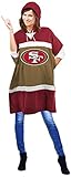 NFL San Francisco 49ers Hoodieポンチョ、70.5 X 81 cm ,レッド