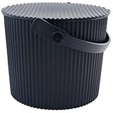 omnioutil オムニウッティ フタ付きバケツ Sサイズ 8L ナチュラル ニュートラル ブラック