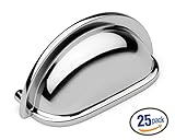 Dynasty Hardware P-953-26-25PK Cabinet Hardware Bin Pull, Polished Chrome, 25-Pack [並行輸入品]