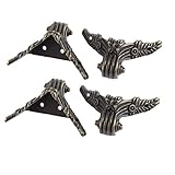 uxcell コーナークッション　コーナーガード　コーナーパッド　コーナーカバー ケガ防止　保護 コーナー アングル ブラケット プロテクター 家具用 青銅調 4 個入り