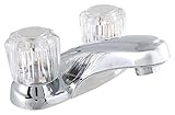 LDR 014 4170CP Dual Acrylic Handle Lavatory Faucet, Chrome [並行輸入品]