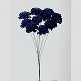 ~Coco Heart~　ソーラーローズ　ブルー　10本セット　（母の日　ギフト　ハンドメイド　クリスマス　リース・木の実・ドライフラワー）