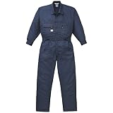 空調服 長袖つなぎ (ファン無・服のみ) ポリエステル75%・綿25% (9820) ネイビーブルー S