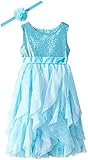 Disney Little Girls' Toddler Frozen Queen Elsa Dress with Matching Tiara Blue 2T [並行輸入品]