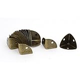 uxcell ボックス コーナー プロテクター 20個 ブロンズトーン トライアングル ボックス ケース 端部保護 カバー ブラケット