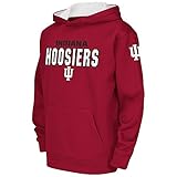 Colosseum YouthインディアナHoosiersポリプルオーバーパーカー Large (16/18) with Name Printed on the Back レッド