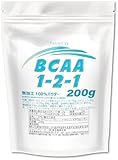 JAY&CO. 溶けやすい BCAA パウダー 無添加 ノーフレーバー 遺伝子組み換えなし (200g)