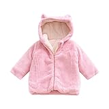 女の子 子供服 Karchi パーカー　厚手　可愛い　ピンク　フード付き　子供誕生日　出産祝いプレゼント　入園式着 卒園式着　誕生日着　お出かけ着 発表会着 (110, ピンク)