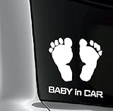 BABY IN CAR　ベイビーインカーステッカー/足形　NRK-BICW