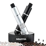 Gourmia GSP9410 Salt & Pepper Crusher Set - 2 in 1 Refillable Sea Salt and Peppercorn Mill Set With 