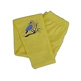 Plus Nao(プラスナオ) 子供用 レギンス スパッツ ベビー キッズ 女の子 男の子 ワンポイント刺繍 レギパン 10分丈 コットン 90 100 110 120 130 イエロー