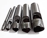 ハート 型 ポンチ レザークラフト 工具 穴あけ パンチ セット (5個セット)