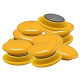 Mag(マグエックス) 掲示・メモ留め用 マグネットカラーボタン 徳用 Φ40mm 黄 12個入 MFCB-40-12P-Y
