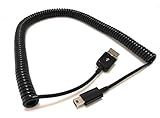 Access <40～120ｃｍ> コイル型 ミニUSB 充電ケーブル miniUSBL型ケーブル USB A端子 オス - USB mini-B端子 オス Mini28-K120