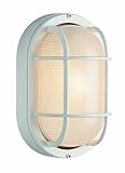Trans Globe Lighting PL-41015 WH White Outdoor Oval Bulk Head Light [並行輸入品]