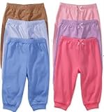 Faded Glory　オーガニック コットン パンツ リブ付き （８タイプ）【3ヶ月~12ヶ月】（並行輸入品） (６, 紫色)